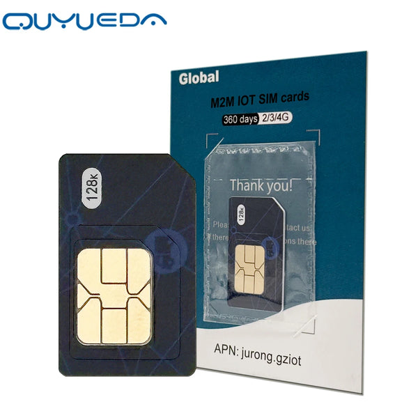 4G Sim Card Global Roaming Smart M2M IOT Card For GPS Tracker Collar Iot Device 360MB Data 1 Year Internet Traffic Renewal Card